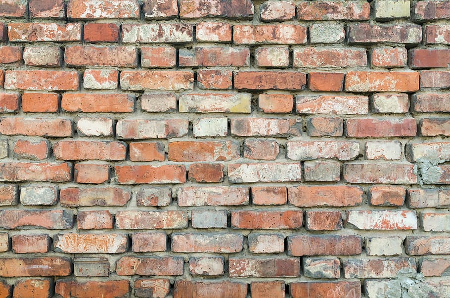 red, gray, brick wall, wall, old, texture, block, grunge, brick, rough