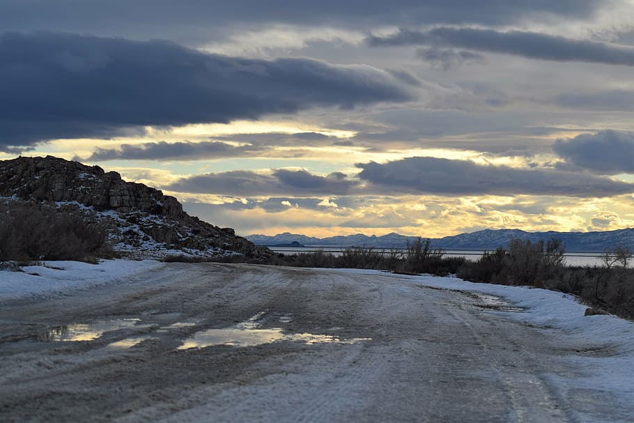 icy, road, mountains, slippery, winter, cold, ice, snow, dangerous, ze