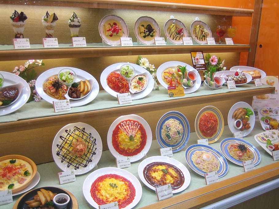 plastic food, showcase restaurant, Fake, Plastic, Food, Showcase, Restaurant, fake plastic food, japan, presentation of dishes