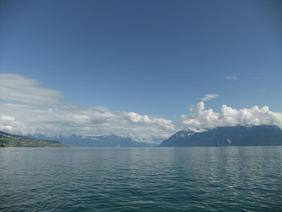 Geneva, Lake, Lake Geneva, Alpine Lake, Ouchy, geneva, water, lake, landscape, bank, clouds