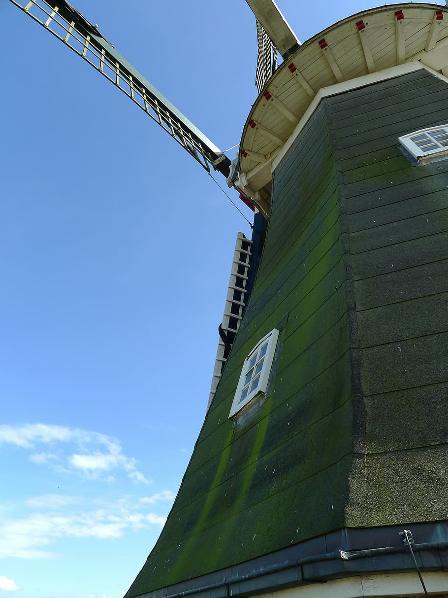 rysumer mühle, windmill, rysum, northern germany, krummhörn historical landmark, ostfriesland, east frisia, architecture, built structure, sky