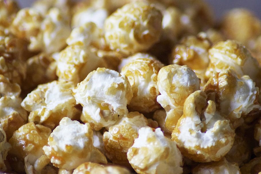 caramel popcorns, popcorn, sweet, corn, pop, snack, golden, food, food and drink, freshness