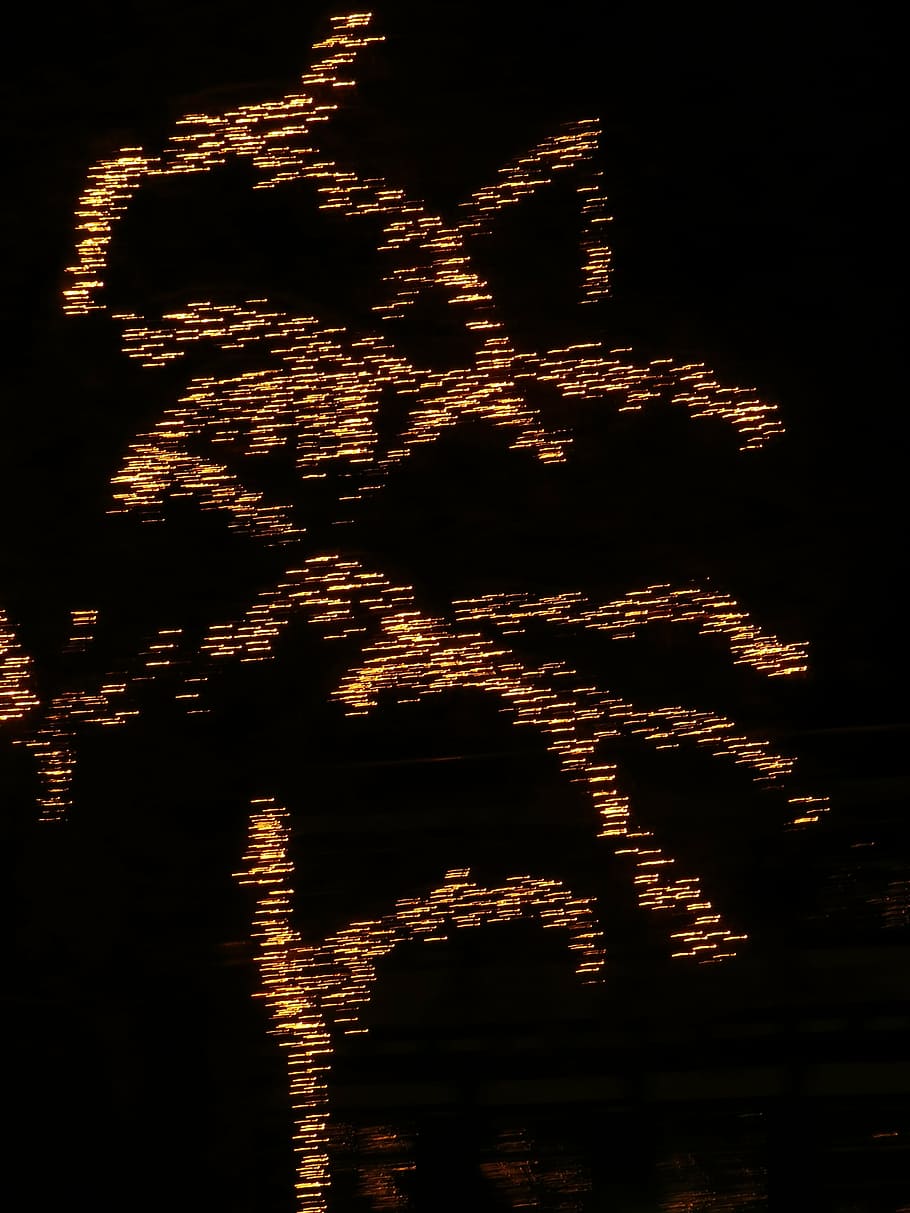 out of focus, wobbles, visual fault, faulty, tree, deco, decoration, lights, lichterkette, night