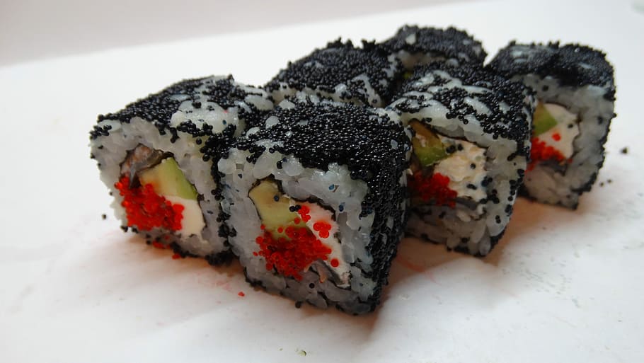 Roll, Food, Wasabi, Sesame, Japan, products, kitchen, ginger, sushi, figure