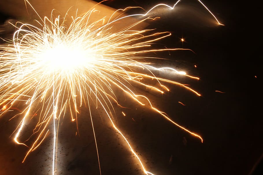 flame, sparks, black, metal board, fireworks, explosion, holiday, light, celebration, fire