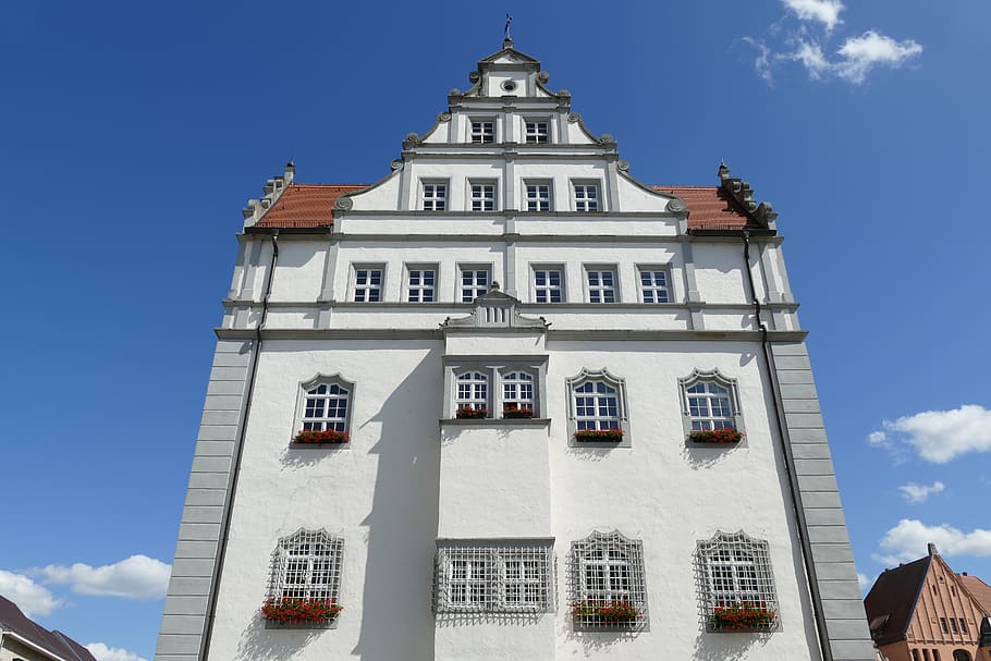 wittenberg, historic center, historically, lutherstadt, protestant, saxony-anhalt, town hall, building exterior, built structure, sky