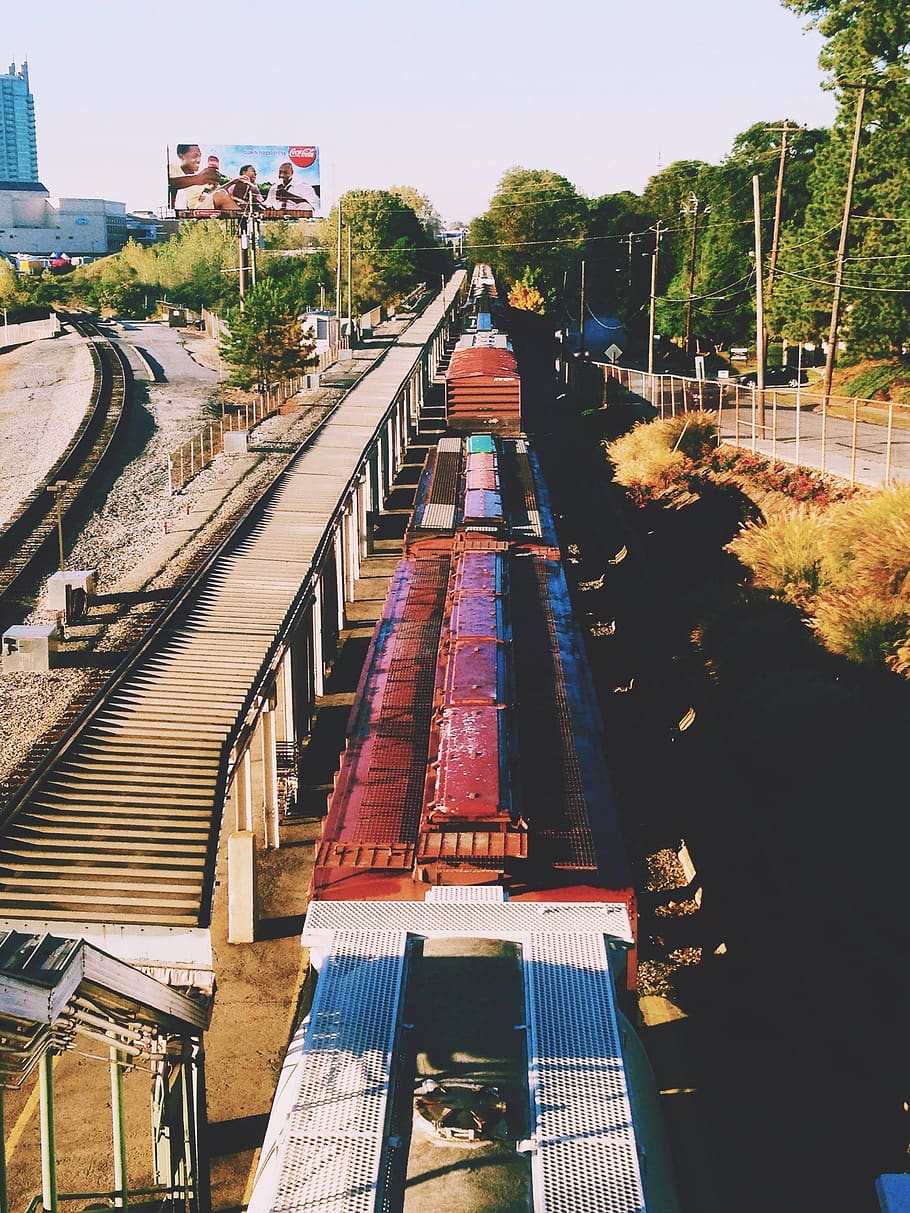 tren, carga, ferrocarril, industrial, transporte, logística, flete, largo, mercancías, contenedores