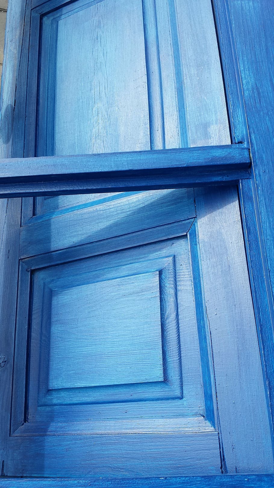 ventana, madera, ángulos, imágenes, geometría, índigo, tinta, madera - Material, arquitectura, Azul