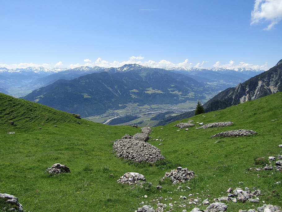 Mountain, Tyrol, Hiking, Austria, Nature, mountains, tyrolean alps, blue, green, inntal valley