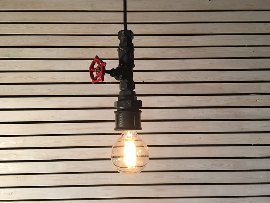 Lightbulb, Design, Loft, Industrial, lamp, edison, flask, idea, lighting, ventel