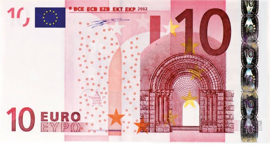 Billete de 10 euros, billete de un dólar, 10 euros, dinero, billete de banco, moneda, finanzas, papel moneda, negocios, sin personas