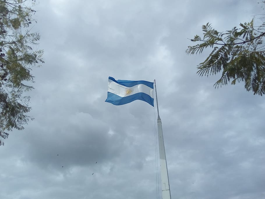 argentina, flag, original, argentinian flag, 1812, belgrano, aiken, bandera, bendera, awan - langit