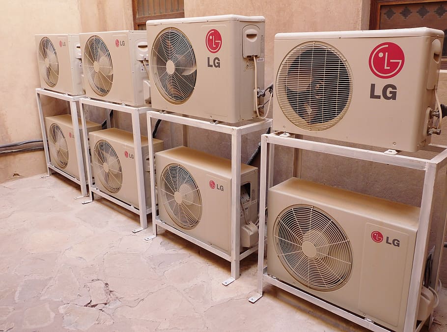 eight, lg air condensers, air conditioning, ventilation, fan, technology, air, cooling, home, apartment