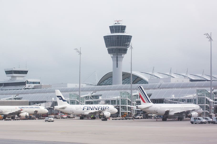 photo of airliners, Airport, Aviation Safety, International, munich, architecture, building, transport, airlines, landing