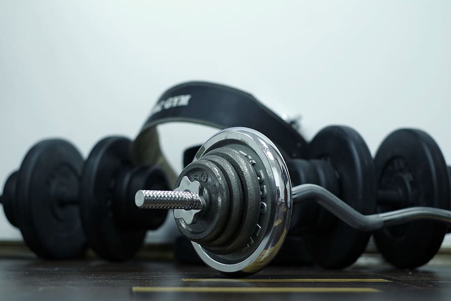 black, gray, barbell, dumbbell, sport, exercise, gym, the muscles, iron, metal