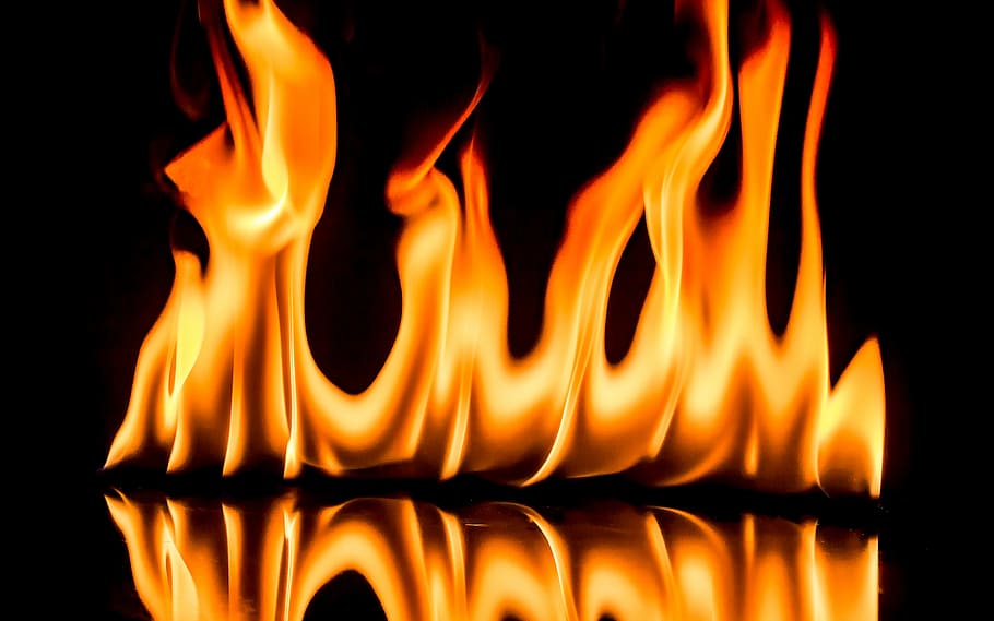 foto nyala, api, bakar, panas, cahaya, bara, neraka, kuning, nyala api, oranye