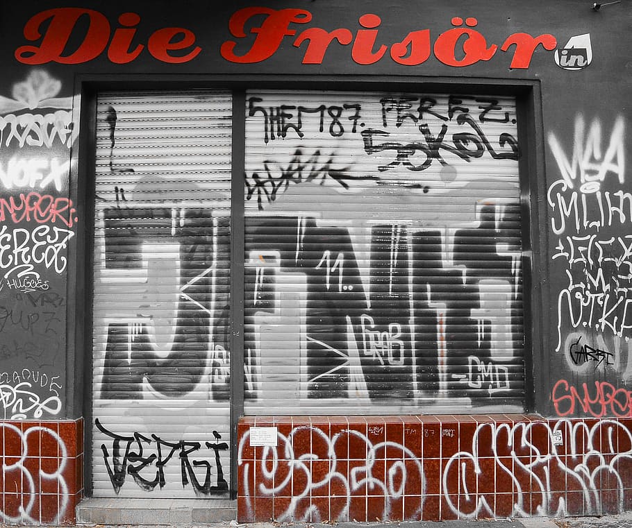 grafiti, seni jalanan, seni urban, mural, sprayer, dinding, dinding grafiti, fasad rumah, berlin, kreuzberg