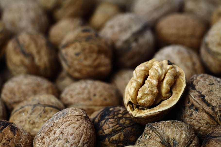 walnut, walnuts, nuts, brown, food, delicious, food and drink, large group of objects, close-up, freshness