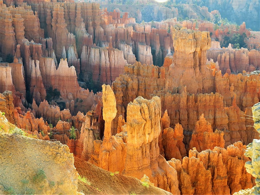 ブライスキャニオン, ユタ, 砂岩, 赤い砂岩, ハイキング, 岩-オブジェクト, 岩の形成, 自然, 岩のフードー, 地質学