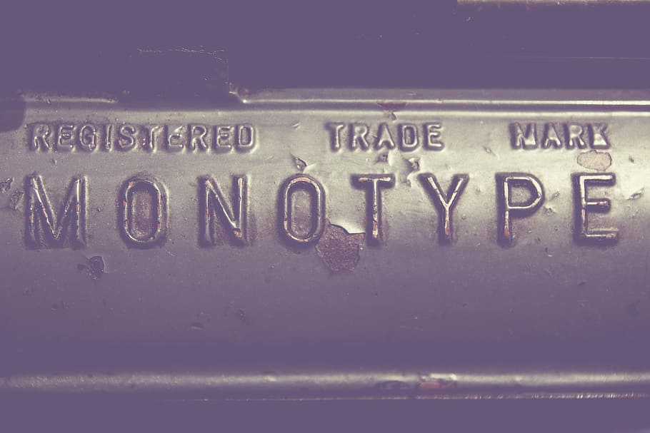 tipografi tanda logam monotipe, monotipe, logam, tanda, tipografi, bisnis, keuangan, teks, komunikasi, tidak ada orang