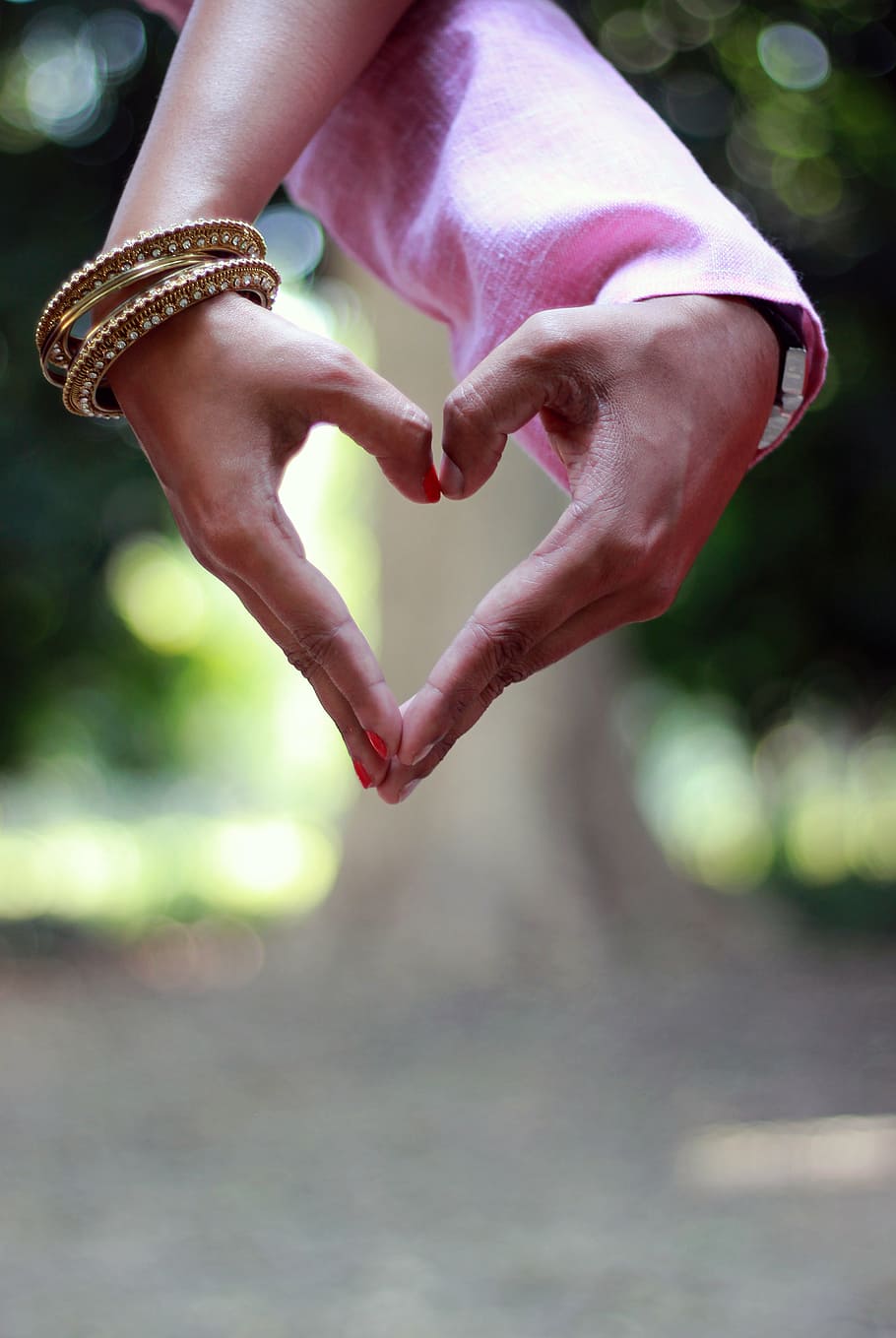 couple, hands, forming, heart gesture, love, forever, together, romantic, happiness, romance