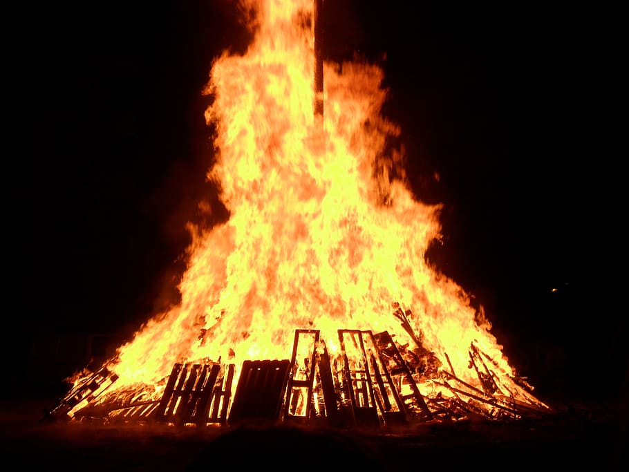 hoguera, llamas, incendio provocado, energía, infierno, peligro, llama, ardor, fuego, fuego - fenómeno natural