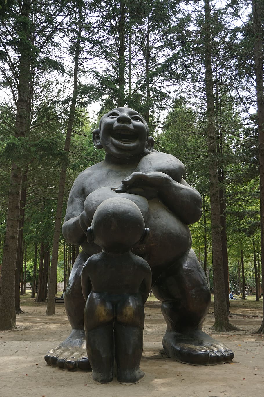 sculpture, nami, wood, forest, nature, works, park, exhibits, craft, chuncheon