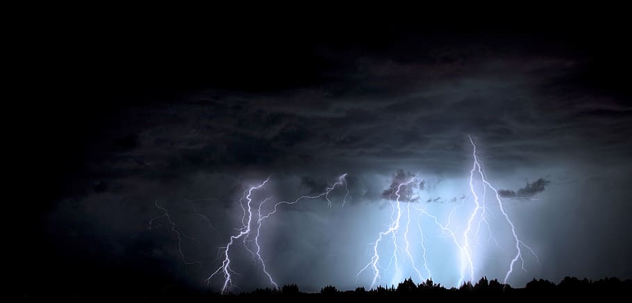 lighting, night times, lightning, storm, arizona, monsoon, lightning storm, electricity, weather, sky