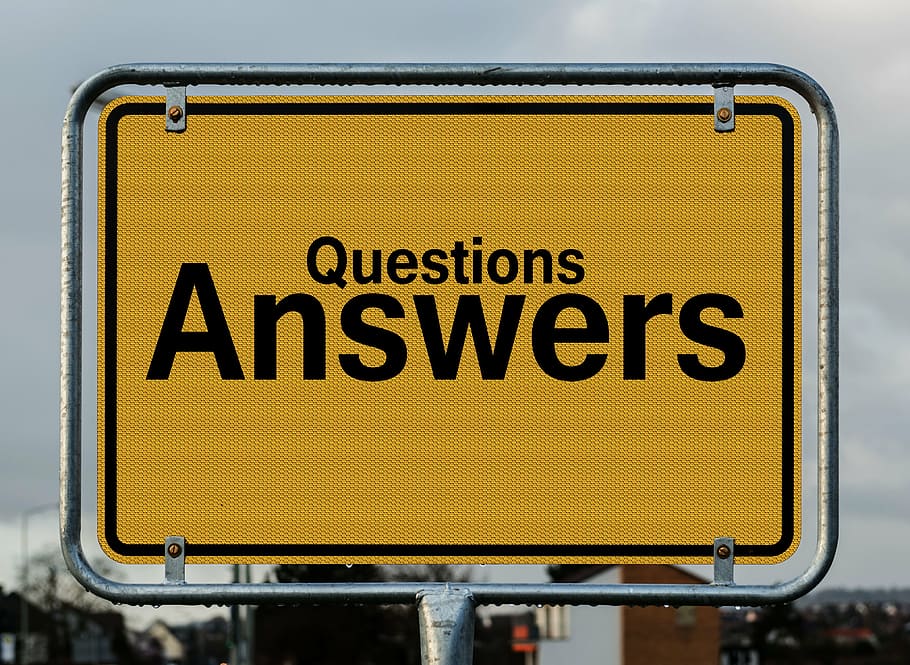 question answers signage, town sign, place name sign, support, questions, answers, help, assistance, participation, help performance