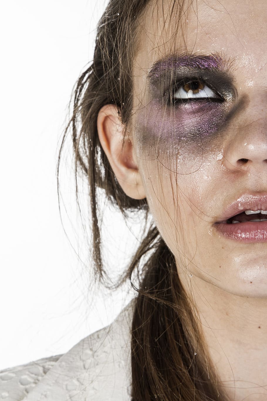 right woman eye, bruise, Model, Make-Up, Paint, young girl, exposure, women's, photography, the young woman