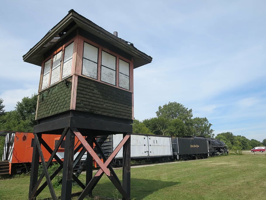 watchtower, lookout tower, train, old, guard, travel, outdoor, protection, safety, tall