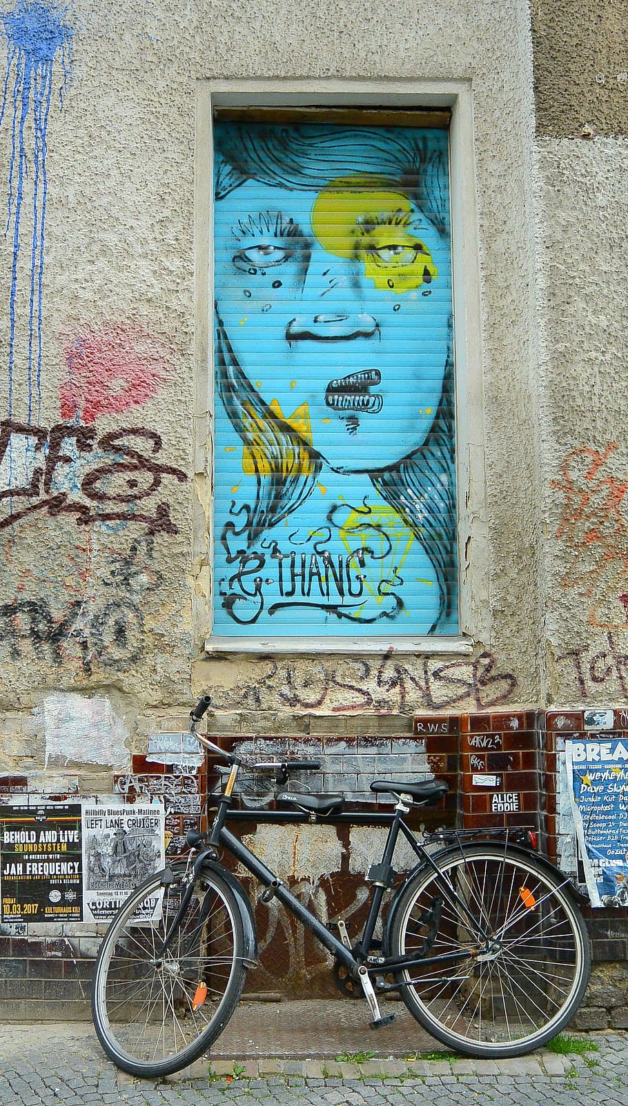 Arte de rua, arte, grafite, pintura de parede, arte urbana, alternativa, pulverizador, berlim, kreuzberg, mulher