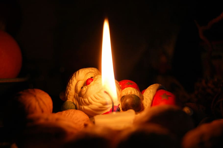 xmas, christmas, flame, holiday, celebration, decoration, winter, season, candle, illuminated