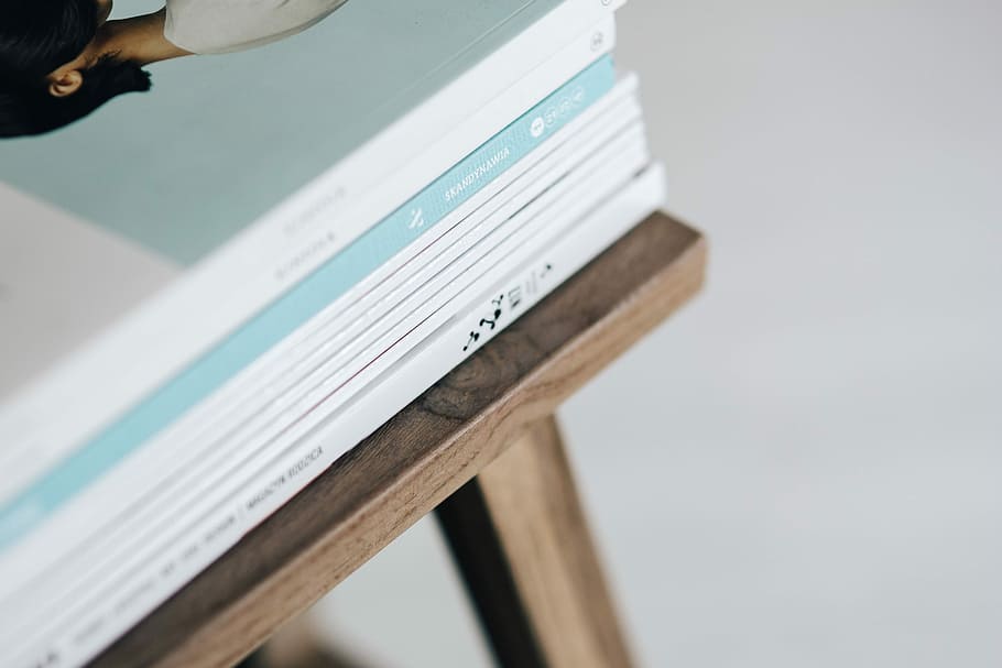 magazines, wooden, stool, Stack, read, reading, kinfolk, book, wood - material, close-up