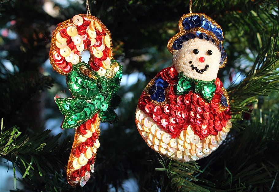 ornament, christmas decorations, shiny, sequins, festive, christmas, decoration, glitter, package, decorative