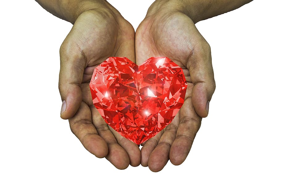 love, heart, hands, receive, give, valentine, diamond, red, symbol, romantic