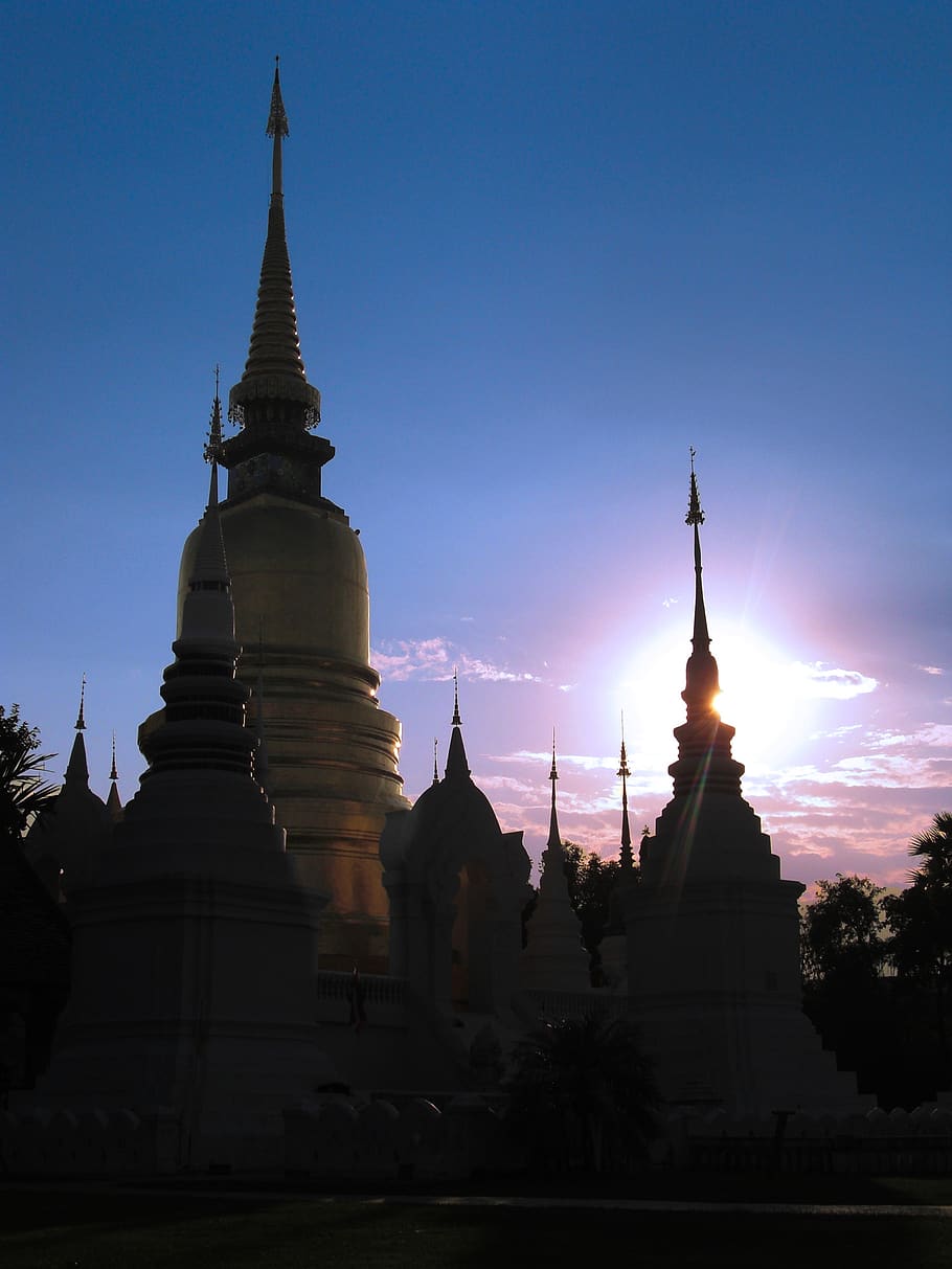 thailand, temple, buddha, gold, chiang mai, religion, built structure, spirituality, architecture, place of worship