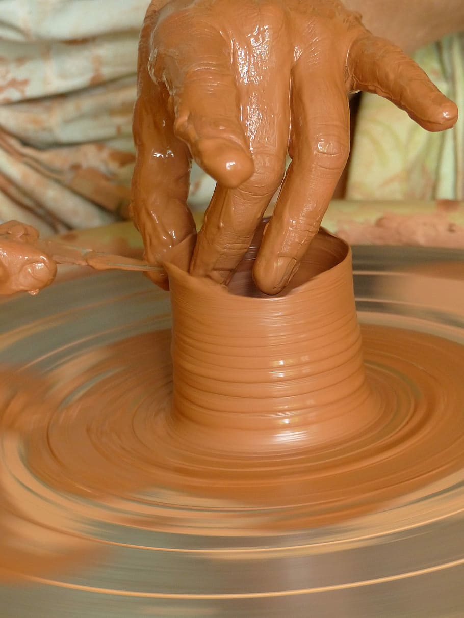 clay, pottery, art, people, art and craft, human hand, creativity, hand, craft, human body part