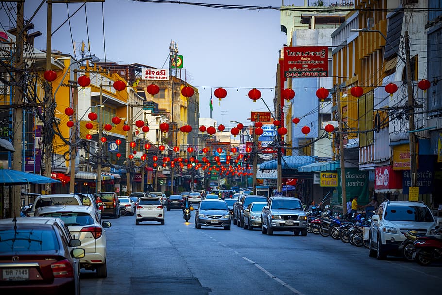 año nuevo chino, tailandia, celebraciones, rojo, asiático, chino, china, tradicional, 2020, oriental