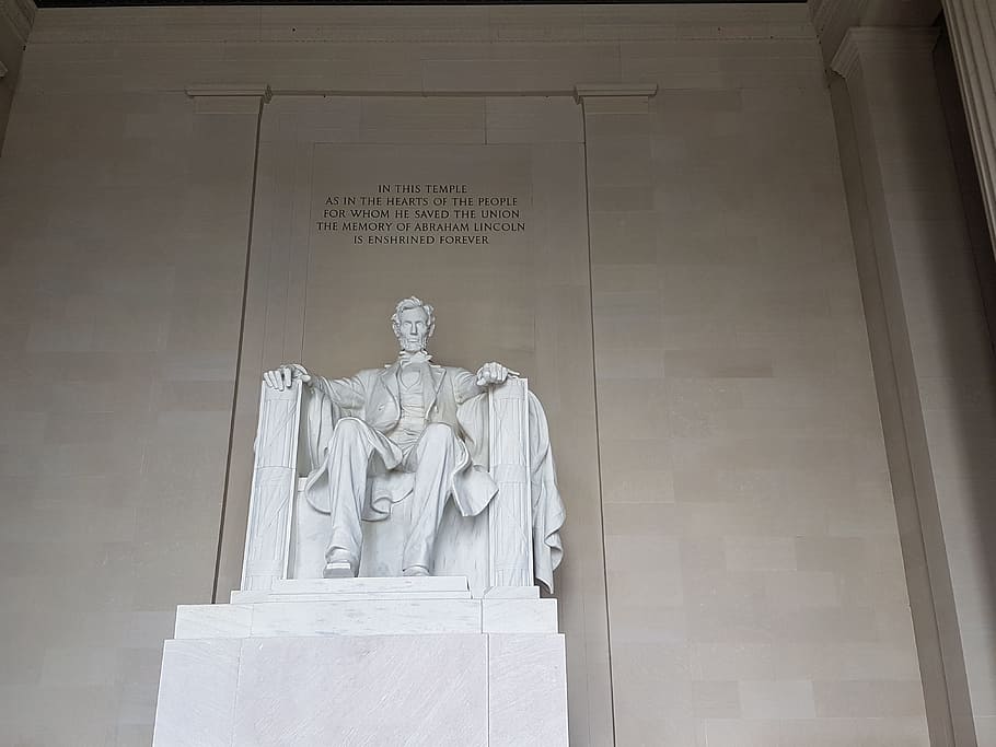 lincoln, memorial, usa, seat of government, america, washington, monument, statue, monuments, figure
