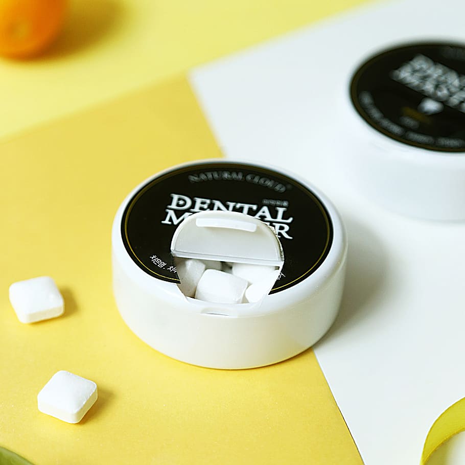 korea, korean natural cloud toothpaste, oral master, natural cloud, yellow, indoors, high angle view, technology, table, close-up