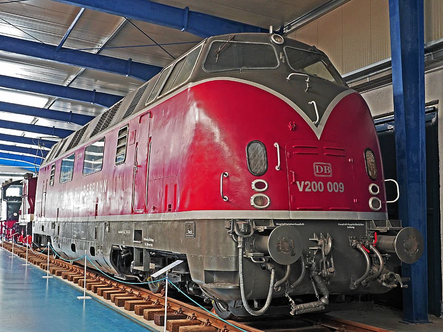 Diesel Locomotive, V200, Db, economic miracle, 1950-years, deutsche bundesbahn, großdiesellok, twin engine, train, railway