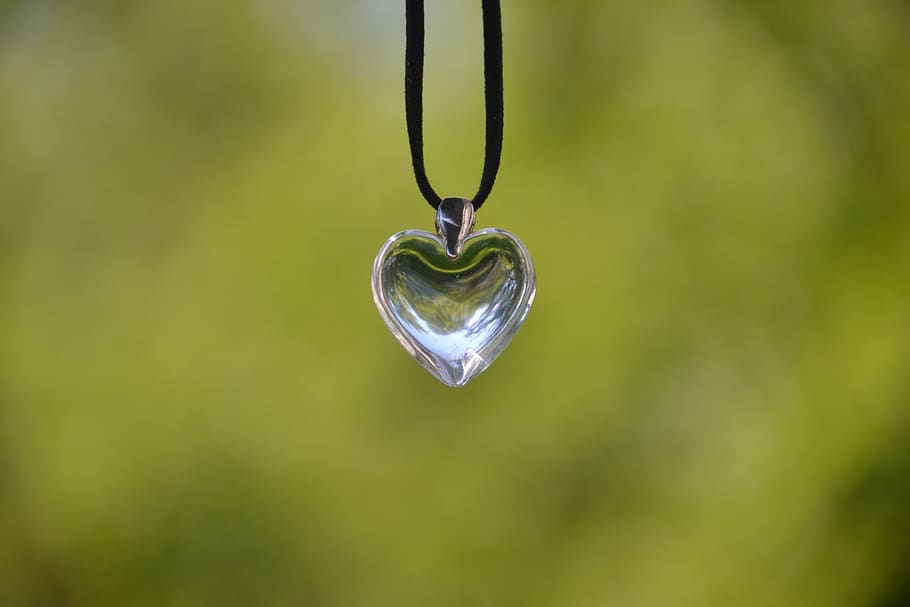 heart, glass, love, green, valentine's day, wedding, mother's day, close-up, jewelry, focus on foreground