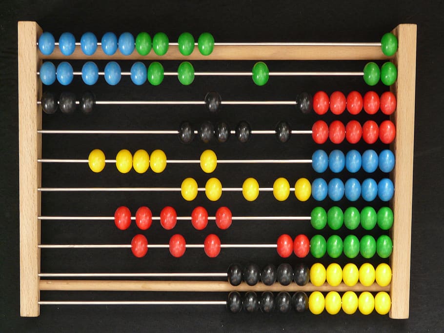 brown abacus, abacus, computational aids, wooden balls, count, mathematics, rechsteiner, frame, balls, stones