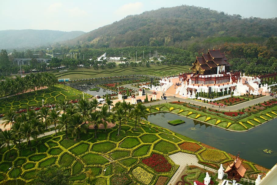 Chiang Mai, Thailand, Taman, Warna hijau, alam, luar, lanskap, perjalanan, Lokasi, pemandangan