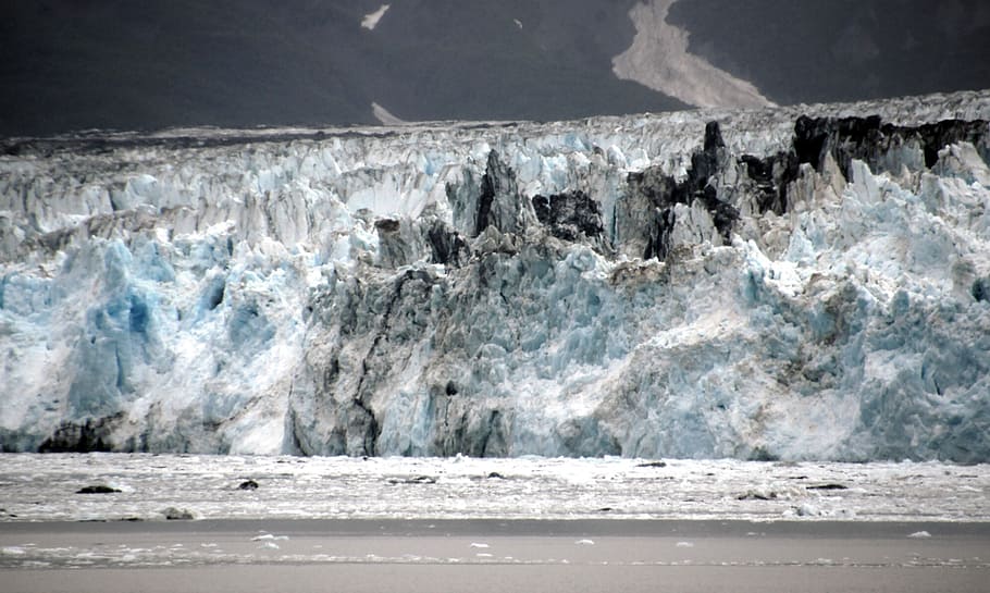 Hubbard Glacier, Alaska, Pesiar, Es, alam, Beku, Lansekap, Icefield, Gunung Es, Es Biru