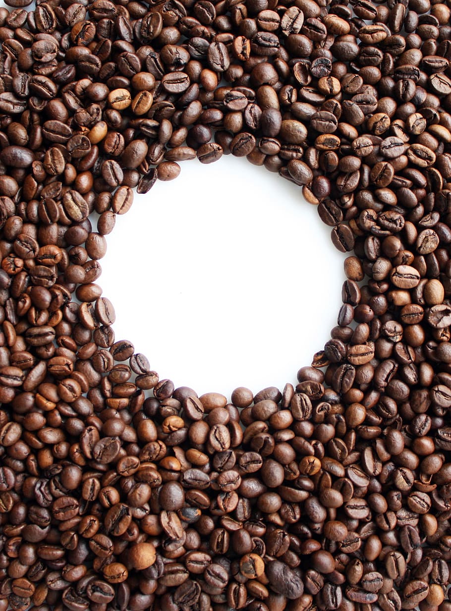 close, coffee beans, close up, coffee, background, pause, caffeine, aroma, circle, exciting