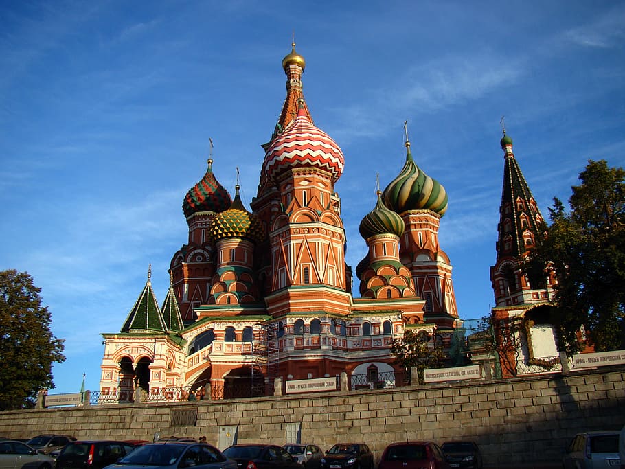 photo of cathedral, saint basil's cathedral, pokrovsky cathedral, museum, red square, moscow, russia, architecture, religion, built structure