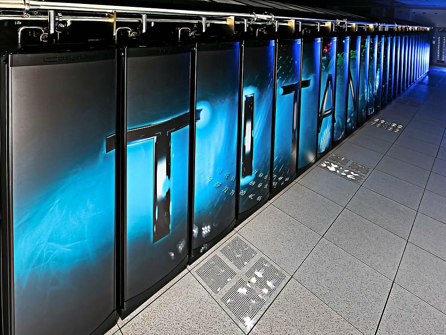 gray, titan wall print, titan 3, super computer, large, fast, computations, oak ridge, tennessee, inside