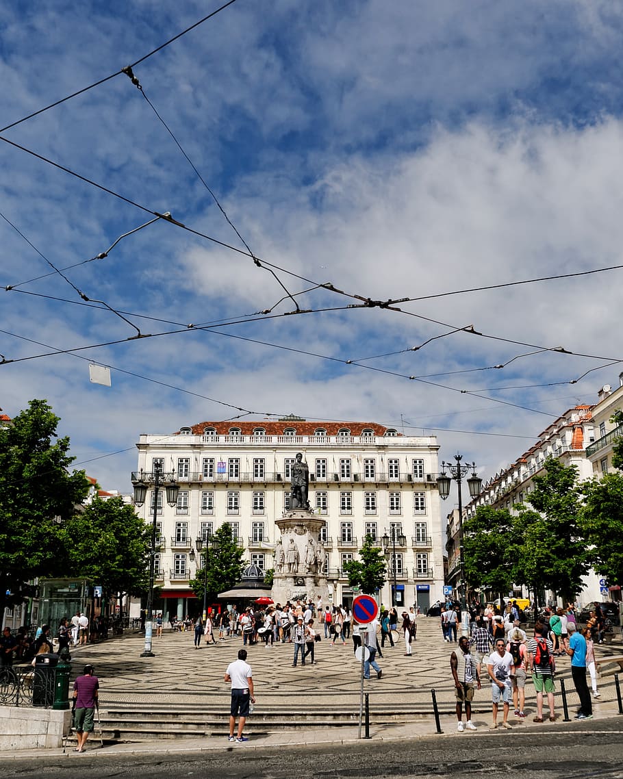 Lisboa, Portugal, espacio, quiosco, casco antiguo, verano, arquitectura, históricamente, Europa, viajes